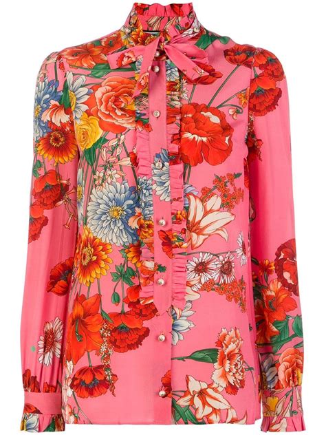 gucci print blouse|Gucci decorative blouses.